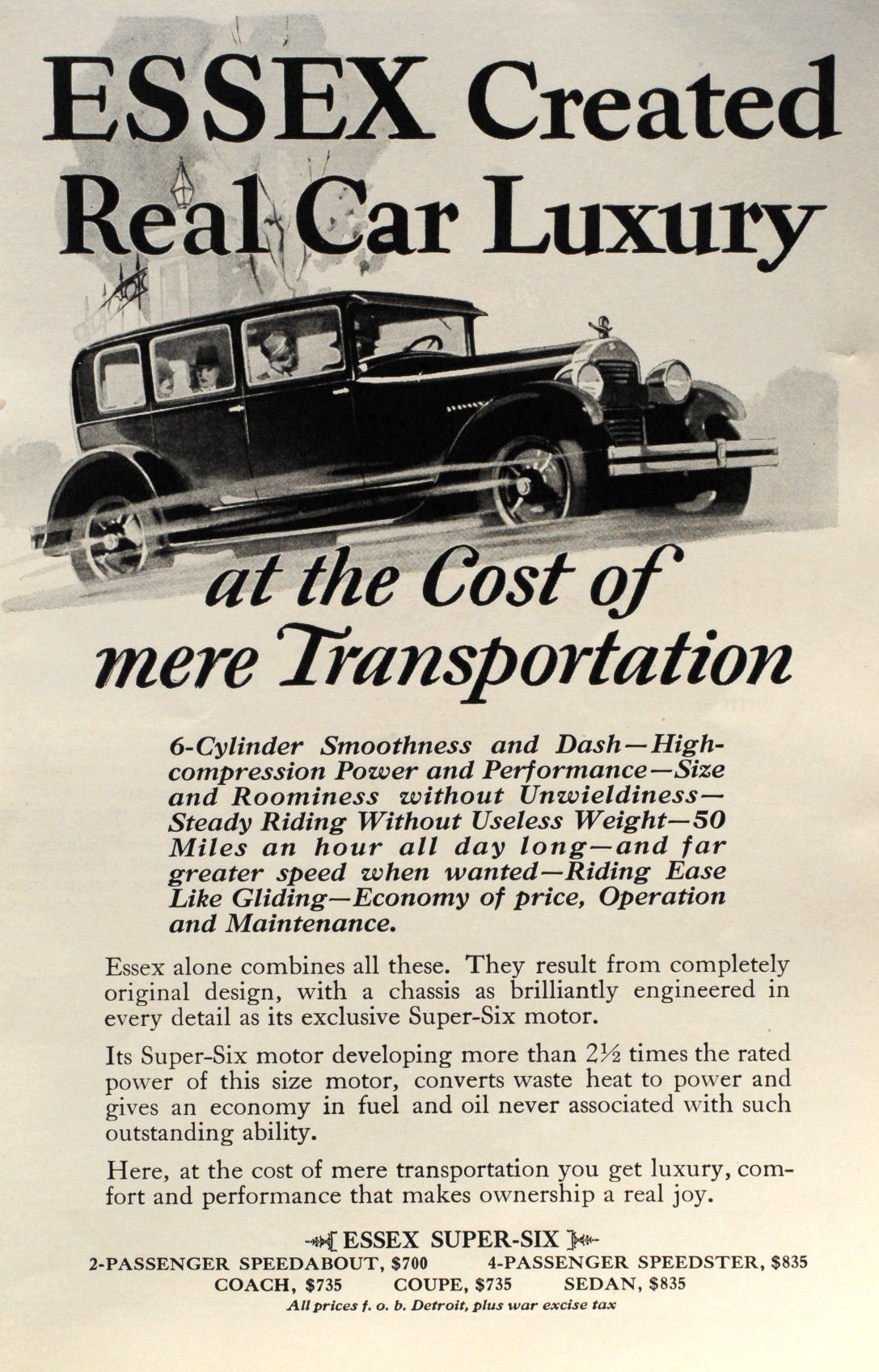 1927 Essex - Essex Created Real Car Luxury